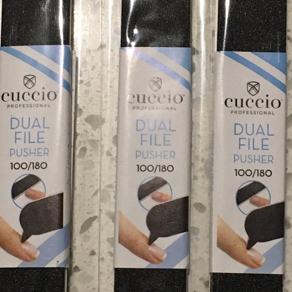 NAIL FILE 3 pc manicure professional pro emery board 100/180 pusher point NEW - Picture 5 of 6